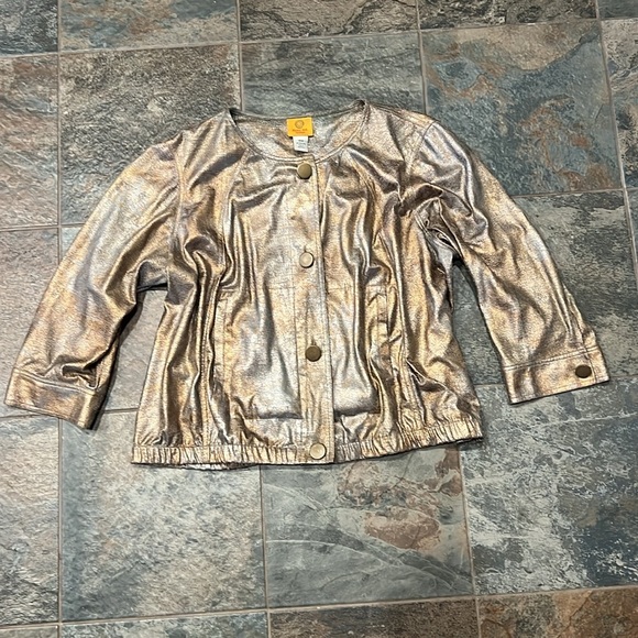 Ruby Rd. Silver Buttoned Relaxed Jacket - Picture 5 of 7